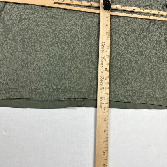 Lululemon Womens Performance T-Shirt Green Short Sleeve Stretch Tee 10/12 FLAW - Picture 6 of 11